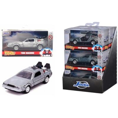 Jada Toys Delorean Ritorno al futuro II in metallo, scala 1:32, modello da collezione con porte a battente tipo ala di gabbiano, replica ufficiale del film per fan da 8 anni () Jada Toys Delorean Ritorno al futuro II in metallo, scala 1:32, modello da collezione con porte a battente tipo ala di gabbiano, replica ufficiale del film per fan da 8 anni ()