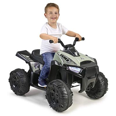 FEBER Quad Boxer 12V, un posto, elettrico, con ruote larghe per maggiore stabilità e velocità massima 5 km/h, per bambine/i dai 3 anni, FEBER Quad Boxer 12V, un posto, elettrico, con ruote larghe per maggiore stabilità e velocità massima 5 km/h, per bambine/i dai 3 anni,