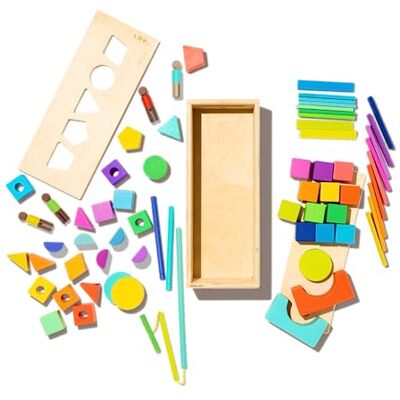 Lovevery Set di Blocchi di Legno - 70 Pezzi, Multicolore, 20+ Attività - Blocchi di Costruzione Lovevery Set di Blocchi di Legno - 70 Pezzi, Multicolore, 20+ Attività - Blocchi di Costruzione