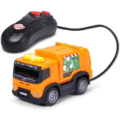 Dickie Toys – Volvo FMX Garbage Truck (13 cm), camion della spazzatura per bambini dai 3 anni in su, controllo cavi, funzione di sollevamento container, luce, marcia in avanti e indietro, veicolo Dickie Toys – Volvo FMX Garbage Truck (13 cm), camion della spazzatura per bambini dai 3 anni in su, controllo cavi, funzione di sollevamento container, luce, marcia in avanti e indietro, veicolo