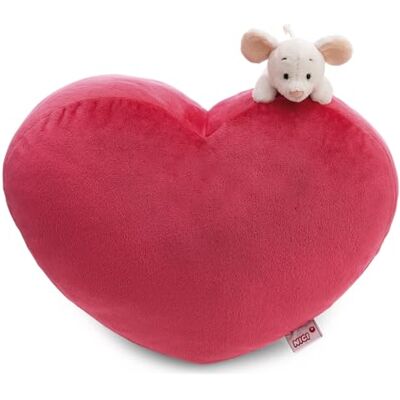 NICI Cuscino 35x30 cm con Peluche Love Topolina Mira 12 cm Morbido e Decorativo per Cameretta e Casa, Idea Regalo NICI Cuscino 35x30 cm con Peluche Love Topolina Mira 12 cm Morbido e Decorativo per Cameretta e Casa, Idea Regalo