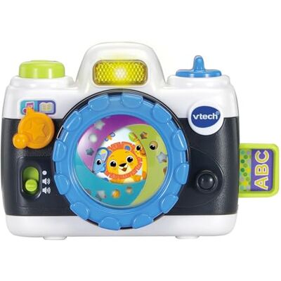 VTech La Mia Prima Fotocamera, Macchina Fotografica Giocattolo per Bambini con Suoni e Flash Realistici, Obiettivo e Ghiera Ruotabili, Lingua Italiana, Batterie Incluse, 12-36 Mesi VTech La Mia Prima Fotocamera, Macchina Fotografica Giocattolo per Bambini con Suoni e Flash Realistici, Obiettivo e Ghiera Ruotabili, Lingua Italiana, Batterie Incluse, 12-36 Mesi