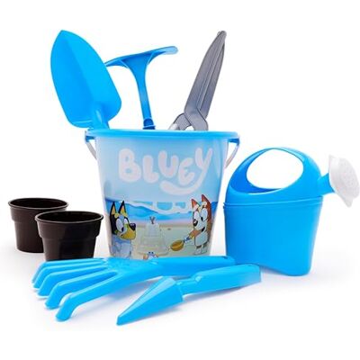 Toyland ® 9 Pezzi Set da Giardino Bluey Secchio, Annaffiatoio, 2 Vasi e 6 Attrezzi da Giardino Inclusi, Giocattolo da Giardino per Esterni Età 2 Anni + Toyland ® 9 Pezzi Set da Giardino Bluey Secchio, Annaffiatoio, 2 Vasi e 6 Attrezzi da Giardino Inclusi, Giocattolo da Giardino per Esterni Età 2 Anni +