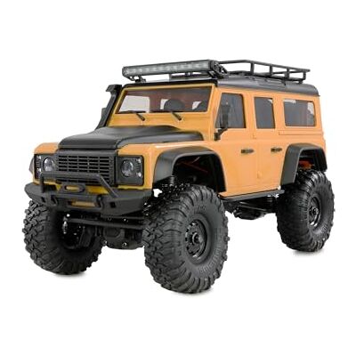 Amewi AMXRock Mini-D90 Scale Crawler 4WD 1:16 RTR giallo con telecomando, batteria, cavo di ricarica Amewi AMXRock Mini-D90 Scale Crawler 4WD 1:16 RTR giallo con telecomando, batteria, cavo di ricarica