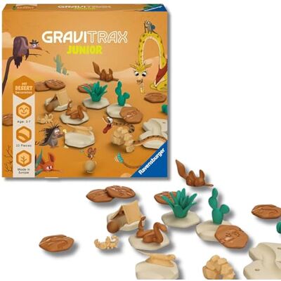 Ravensburger GraviTrax Junior My Desert Decoration: Espansione a tema deserto, Accessorio pista biglie 33 pezzi, Gioco STEM 3+ anni, Non giocabile da solo, Compatibile con tutti i GraviTrax Ravensburger GraviTrax Junior My Desert Decoration: Espansione a tema deserto, Accessorio pista biglie 33 pezzi, Gioco STEM 3+ anni, Non giocabile da solo, Compatibile con tutti i GraviTrax
