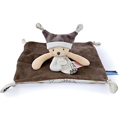 Doudou et Compagnie Les Petits Futés Doudou orso talpa 3 storie- Grigio 25 cm Regalo nascita Doudou et Compagnie Les Petits Futés Doudou orso talpa 3 storie- Grigio 25 cm Regalo nascita