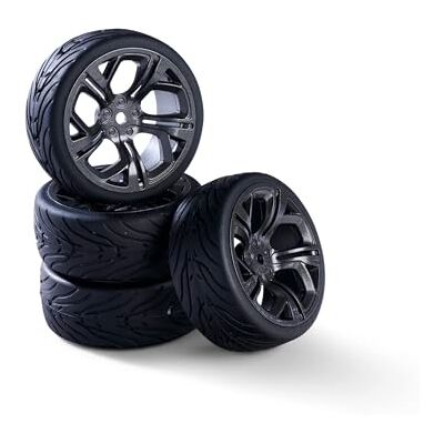 Carson 1:10 Set di ruote(4) Y-Design5 grigio/nero accessori per modellismo, pezzi di ricambio, tuning, pneumatici, set di pneumatici Carson 1:10 Set di ruote(4) Y-Design5 grigio/nero accessori per modellismo, pezzi di ricambio, tuning, pneumatici, set di pneumatici