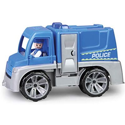 LENA Truxx Emergenza Polizia Ufficiale Trasportatore Macchina Veicolo Giocattolo per 2+ Anni Bambini, Blu/Argento LENA Truxx Emergenza Polizia Ufficiale Trasportatore Macchina Veicolo Giocattolo per 2+ Anni Bambini, Blu/Argento