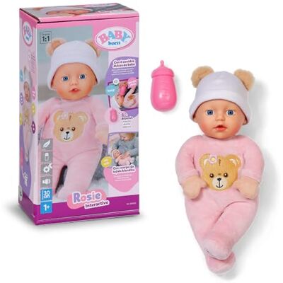 BABY born Rosie 30 cm, morbida bambola con 6 suoni e biberon BABY born Rosie 30 cm, morbida bambola con 6 suoni e biberon