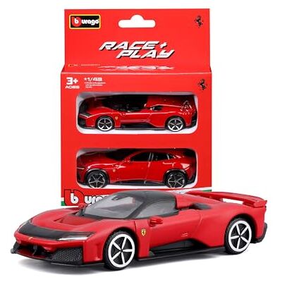 Burago B Confezione Doppia Ferrari in Scala 1:43, Ferrari F80 e Purosangue, Modellini Diecast in Iconica Livrea Rossa, Licenza Ufficiale Ferrari, Dettagli Fedeli, Età Consigliata 3+ Anni Burago B Confezione Doppia Ferrari in Scala 1:43, Ferrari F80 e Purosangue, Modellini Diecast in Iconica Livrea Rossa, Licenza Ufficiale Ferrari, Dettagli Fedeli, Età Consigliata 3+ Anni