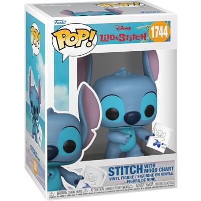Funko POP! Disney: Lilo & Stitch Stitch with Mood Chart Figura in vinile da collezione Idea regalo Prodotto ufficiale Giocattoli per bambini e adulti Modello di figura per collezionisti Funko POP! Disney: Lilo & Stitch Stitch with Mood Chart Figura in vinile da collezione Idea regalo Prodotto ufficiale Giocattoli per bambini e adulti Modello di figura per collezionisti