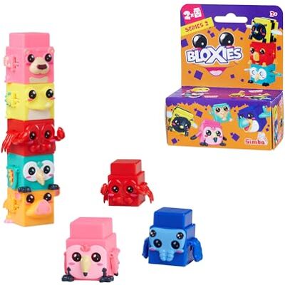 Simba Bloxies Figura (2 Pezzi) – Serie II – Pietre da Costruzione per Animali da 4,5 cm per impilare e Raccogliere con Effetto Movimento, Giocattolo per Bambini dai 3 Anni in su, Scelta Casuale Simba Bloxies Figura (2 Pezzi) – Serie II – Pietre da Costruzione per Animali da 4,5 cm per impilare e Raccogliere con Effetto Movimento, Giocattolo per Bambini dai 3 Anni in su, Scelta Casuale