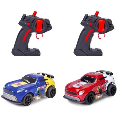 Dickie Toys – RC Laser Racer 1:32 (13 cm), auto telecomandata per bambini dai 6 anni in su, 2 canali, 2,4 GHz, illuminazione sottoscocca fino a 6 km/h, 2 scomparti assortiti, multicolore Dickie Toys – RC Laser Racer 1:32 (13 cm), auto telecomandata per bambini dai 6 anni in su, 2 canali, 2,4 GHz, illuminazione sottoscocca fino a 6 km/h, 2 scomparti assortiti, multicolore
