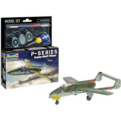 Revell Focke-Wulf TL Jäger Flitzer Serie P in scala 1:72, non costruito/non verniciato, in plastica, con accessori, Revell Focke-Wulf TL Jäger Flitzer Serie P in scala 1:72, non costruito/non verniciato, in plastica, con accessori,