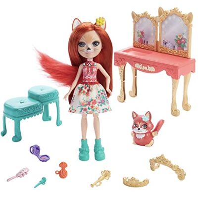 Mattel Enchantimals Set da gioco reale con bambola Fabrina Fox (circa 15,2 cm) e 1 animale, giocattolo per bambini dai 4 anni in su Mattel Enchantimals Set da gioco reale con bambola Fabrina Fox (circa 15,2 cm) e 1 animale, giocattolo per bambini dai 4 anni in su