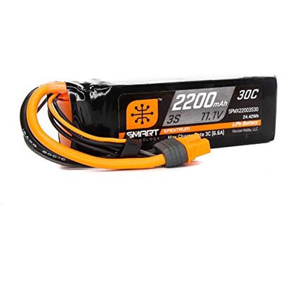Spektrum 11.1V 2200mAh 3S 30C Smart LiPo: IC3 Spektrum 11.1V 2200mAh 3S 30C Smart LiPo: IC3