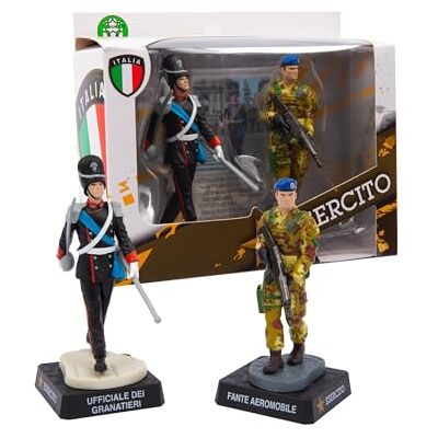 Giochi Preziosi Esercito Italiano, Personaggio Ufficiale dei Granatieri e Fante Mobile, Altezza 8 cm, Soldatini Giocattolo Militari dell'Esercito Italiano, Uniforme Dettagliata Giochi Preziosi Esercito Italiano, Personaggio Ufficiale dei Granatieri e Fante Mobile, Altezza 8 cm, Soldatini Giocattolo Militari dell'Esercito Italiano, Uniforme Dettagliata