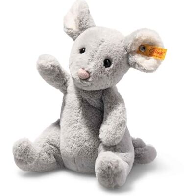 Steiff Soft Cuddly Friends Cheesy Mouse seduto, 19 cm, colore: Blu/Grigio Steiff Soft Cuddly Friends Cheesy Mouse seduto, 19 cm, colore: Blu/Grigio