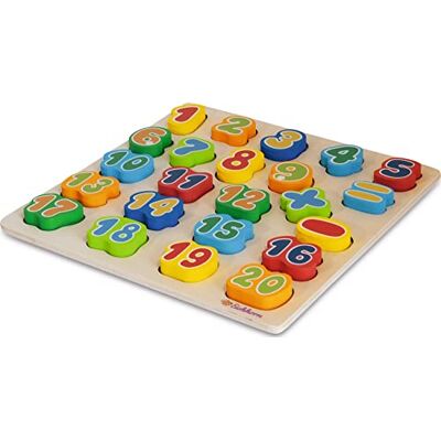 Eichhorn 23 impara Giocando la manipolazione dei Numeri, in Legno, con tavola da 30 x 30 cm, Giocattolo per Imparare a Usare i Numeri, a Partire da 2 Anni Eichhorn 23 impara Giocando la manipolazione dei Numeri, in Legno, con tavola da 30 x 30 cm, Giocattolo per Imparare a Usare i Numeri, a Partire da 2 Anni