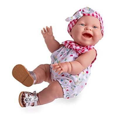 JC Toys Bambola Lola Spring Picnic da 36 cm e in morbido vinile, faccia sorridente, bambola sdraiata, abbigliamento stampato Vichy e floreale e Sandali, ragazza, prodotto in Spagna, + 2 anni JC Toys Bambola Lola Spring Picnic da 36 cm e in morbido vinile, faccia sorridente, bambola sdraiata, abbigliamento stampato Vichy e floreale e Sandali, ragazza, prodotto in Spagna, + 2 anni