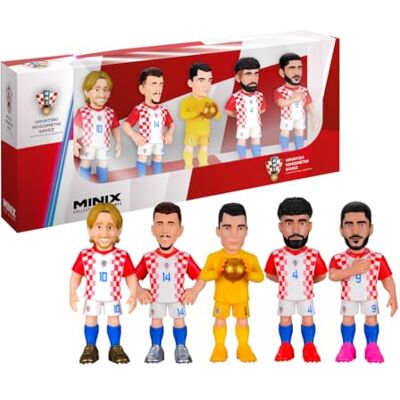 MINIX Football Stars Coppa del Mondo Confezione Croazia 5 personaggi Personaggio da collezione 7 cm (Modric, Perisic, Livakovic, Gvardiol, Kramaric) MINIX Football Stars Coppa del Mondo Confezione Croazia 5 personaggi Personaggio da collezione 7 cm (Modric, Perisic, Livakovic, Gvardiol, Kramaric)