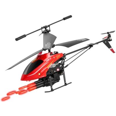 VEVOR Elicottero RC, Giocattoli Elicottero Radiocomandato Volante da 2,4 GHz 3,5 Canali con Modalità di Sparo, Mantenimento dell'Altitudine, Decollo/Atterraggio con un Solo Tasto e Luci a LED VEVOR Elicottero RC, Giocattoli Elicottero Radiocomandato Volante da 2,4 GHz 3,5 Canali con Modalità di Sparo, Mantenimento dell'Altitudine, Decollo/Atterraggio con un Solo Tasto e Luci a LED
