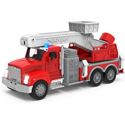 Driven by Battat Autopompa a braccio, 20 cm Camion dei pompieri giocattolo per bambini Camion giocattolo con luci e suoni Parti mobili 3 anni + Driven by Battat Autopompa a braccio, 20 cm Camion dei pompieri giocattolo per bambini Camion giocattolo con luci e suoni Parti mobili 3 anni +