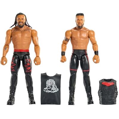 Mattel WWE Main Event Jacob Fatu e Tama Tonga Series 24, set Showdown da collezione con 2 personaggi snodati e accessori del ring e tecnologia TrueFX inclusi, 6+ anni, Mattel WWE Main Event Jacob Fatu e Tama Tonga Series 24, set Showdown da collezione con 2 personaggi snodati e accessori del ring e tecnologia TrueFX inclusi, 6+ anni,