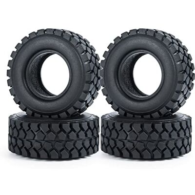 Generic 4 pneumatici in gomma Micro RC Crawler da 1,0 pollici, per tutti i veicoli assiali SCX24 AXI90081 Deadbolt RC Crawler Truck Car (50 mm) Generic 4 pneumatici in gomma Micro RC Crawler da 1,0 pollici, per tutti i veicoli assiali SCX24 AXI90081 Deadbolt RC Crawler Truck Car (50 mm)