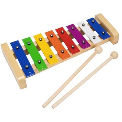 GICO Xilofono per bambini, strumenti musicali in legno con fogli di argilla colorati (naturale) GICO Xilofono per bambini, strumenti musicali in legno con fogli di argilla colorati (naturale)