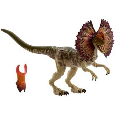 Mattel Jurassic World Hammond Collection Dilophosaurus, dinosauro articolato dal design premium con dettagli e occhi realistici, testa extra intercambiabile inclusa, Mattel Jurassic World Hammond Collection Dilophosaurus, dinosauro articolato dal design premium con dettagli e occhi realistici, testa extra intercambiabile inclusa,