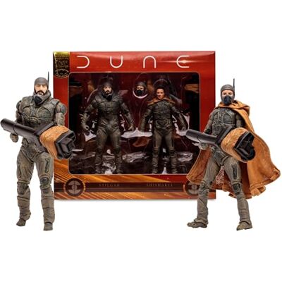 Lansay McFarlane Toys Dune 2 Stilgar e Shishakli Gold Label Statuetta da collezione e accessori personaggi cinematografici a partire dai 12 anni Lansay McFarlane Toys Dune 2 Stilgar e Shishakli Gold Label Statuetta da collezione e accessori personaggi cinematografici a partire dai 12 anni