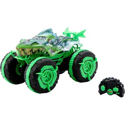 Hot Wheels Monster Trucks Fuoristrada Great Bite R/C, veicolo anfibio radiocomandato con pneumatici Mutant Grip, guida e fa acrobazie su tutti i terreni e in acqua, Hot Wheels Monster Trucks Fuoristrada Great Bite R/C, veicolo anfibio radiocomandato con pneumatici Mutant Grip, guida e fa acrobazie su tutti i terreni e in acqua,