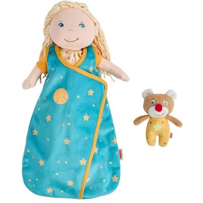 HABA Set per bambola Träum bello – Sacco a pelo per bambole con mini orsacchiotto per bambole da 30 cm, lavabile a 30 °C, per bambini dai 18 mesi in su, HABA Set per bambola Träum bello – Sacco a pelo per bambole con mini orsacchiotto per bambole da 30 cm, lavabile a 30 °C, per bambini dai 18 mesi in su,