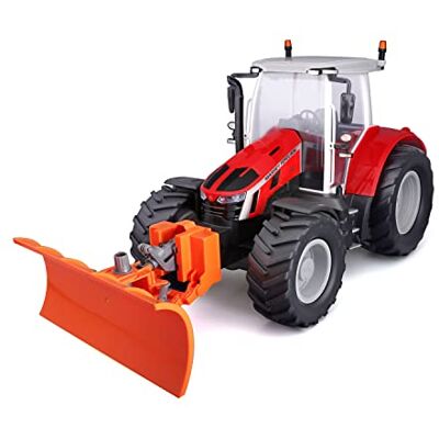 Maisto Tech R/C trattore Massey Ferguson 5S.145 con cursore per neve: trattore radiocomandato con luce e spazzaneve rimovibile, con controller stick, dai 8 anni in su, rosso (582724) Maisto Tech R/C trattore Massey Ferguson 5S.145 con cursore per neve: trattore radiocomandato con luce e spazzaneve rimovibile, con controller stick, dai 8 anni in su, rosso (582724)