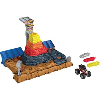 Hot Wheels Monster Trucks Arena degli Scontri Bone Shaker, Sfida Demolizione, include 1 esclusivo Bone Shaker e 3 auto da demolire, giocattolo per bambini 4+ Anni, Hot Wheels Monster Trucks Arena degli Scontri Bone Shaker, Sfida Demolizione, include 1 esclusivo Bone Shaker e 3 auto da demolire, giocattolo per bambini 4+ Anni,