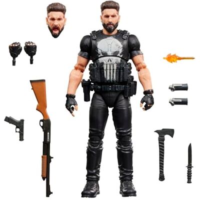 Marvel Hasbro Legends Series, Punisher, set di action figure collezionabile ispirato alla serie "The Punisher", da 15 cm Marvel Hasbro Legends Series, Punisher, set di action figure collezionabile ispirato alla serie "The Punisher", da 15 cm
