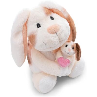 NICI Morbido coniglio di peluche (20 cm) con cucciolo di coniglio (6 cm), da coccolare e con cui giocare, per bambini e adulti, fantastica idea regalo, beige NICI Morbido coniglio di peluche (20 cm) con cucciolo di coniglio (6 cm), da coccolare e con cui giocare, per bambini e adulti, fantastica idea regalo, beige