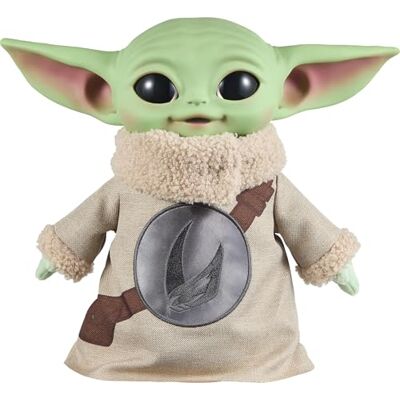 Mattel Star Wars The Mandalorian e Grogu Grogu, peluche ispirato al film e alto 28 cm con testa in vinile e ricamo sul petto, corpo e mani morbide in tessuto, 3+ anni, Mattel Star Wars The Mandalorian e Grogu Grogu, peluche ispirato al film e alto 28 cm con testa in vinile e ricamo sul petto, corpo e mani morbide in tessuto, 3+ anni,