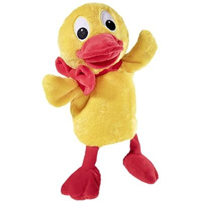 Heunec & KG e i suoi amici, marionetta GRS/PET peluche giallo/rosso Heunec & KG e i suoi amici, marionetta GRS/PET peluche giallo/rosso