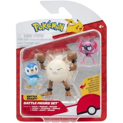 Jazwares Pokémon Set di figure da battaglia, Bähmon, Plinfa, Rasaff, personaggi ufficiali Jazwares Pokémon Set di figure da battaglia, Bähmon, Plinfa, Rasaff, personaggi ufficiali
