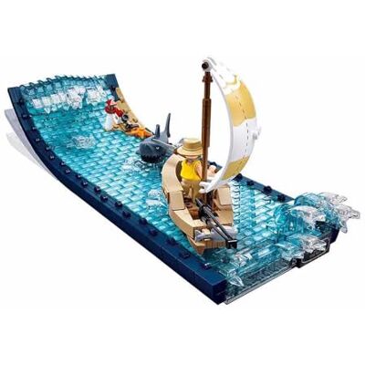 Pleyerid Il vecchio e il mare costruzione, nave modello creativo con display onde, dai 14 anni, Pleyerid Il vecchio e il mare costruzione, nave modello creativo con display onde, dai 14 anni,
