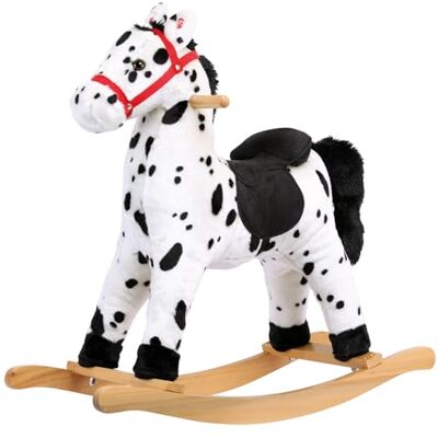 Bino cavallo a dondolo grigio, per bambini da 3 anni, giocattolo a dondolo per bambini con suoni di animali e maniglie, animale a dondolo in peluche, dimensioni: 74x64x30 cm, altezza seduta: 47 cm Bino cavallo a dondolo grigio, per bambini da 3 anni, giocattolo a dondolo per bambini con suoni di animali e maniglie, animale a dondolo in peluche, dimensioni: 74x64x30 cm, altezza seduta: 47 cm