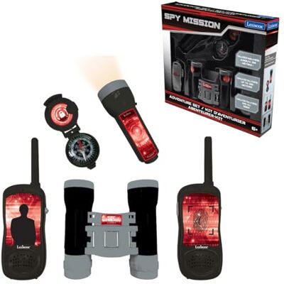 Lexibook Spy Mission Set da avventuriero per Bambini, walkie-Talkie 120m, binocolo, Bussola, Torcia, Lexibook Spy Mission Set da avventuriero per Bambini, walkie-Talkie 120m, binocolo, Bussola, Torcia,