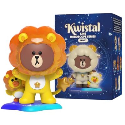 Mighty Jaxx , Action figure da collezione in blind box di Line Friends, serie Horoscopes Kwistal Fwenz Primus, ogni confezione contiene un personaggio casuale Mighty Jaxx , Action figure da collezione in blind box di Line Friends, serie Horoscopes Kwistal Fwenz Primus, ogni confezione contiene un personaggio casuale