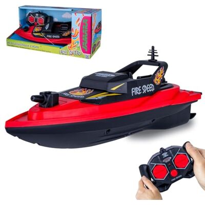 JAMARA Barca antincendio Fire Speed 2,4 GHz, rossa, modellino radiocomandato con funzione spruzzo, spruzzatore d'acqua e telecomando, per bambini JAMARA Barca antincendio Fire Speed 2,4 GHz, rossa, modellino radiocomandato con funzione spruzzo, spruzzatore d'acqua e telecomando, per bambini