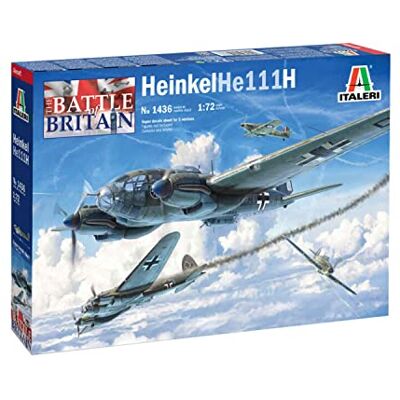 Italeri IT1436 Modellino Veicolo da Guerra In Plastica da Montare, He 111 H-6 Battle Of Britain 80Th Ann., Scala 1:72 Italeri IT1436 Modellino Veicolo da Guerra In Plastica da Montare, He 111 H-6 Battle Of Britain 80Th Ann., Scala 1:72