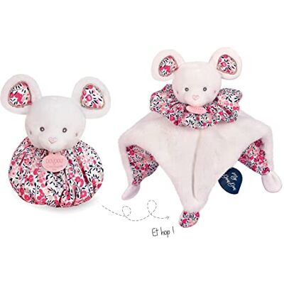 Doudou et Compagnie Doudou Mouse e Palla Bianco 25 cm Palla Doudou Doudou et Compagnie Doudou Mouse e Palla Bianco 25 cm Palla Doudou