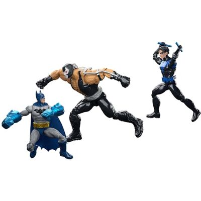 Mattel DC Premier Batman e Nightwing Contro Bane, Set da 3 Action Figures dei Due Supereroi Contro Il supercriminale del Mondo DC, bastoni e Guanti sovradimensionati Inclusi, Mattel DC Premier Batman e Nightwing Contro Bane, Set da 3 Action Figures dei Due Supereroi Contro Il supercriminale del Mondo DC, bastoni e Guanti sovradimensionati Inclusi,