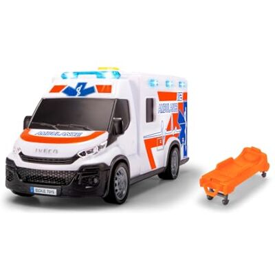 Dickie Toys Iveco Daily Ambulanza, misura 18 cm, con ruote libere e dettagli realistici, 3+ Anni, Dickie Toys Iveco Daily Ambulanza, misura 18 cm, con ruote libere e dettagli realistici, 3+ Anni,